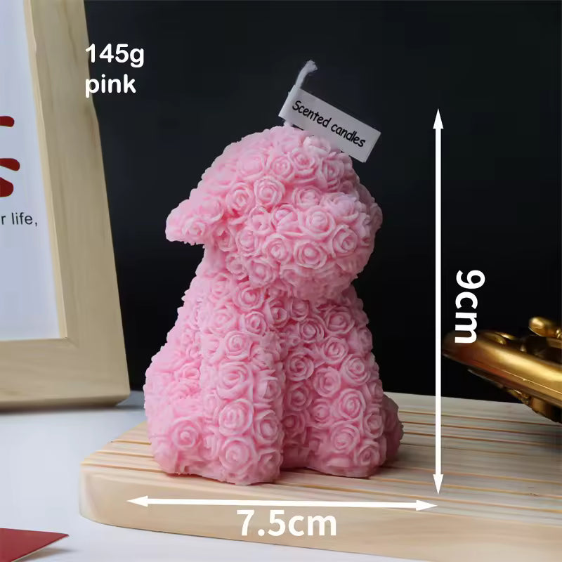 les bougies d'animaux en fleur