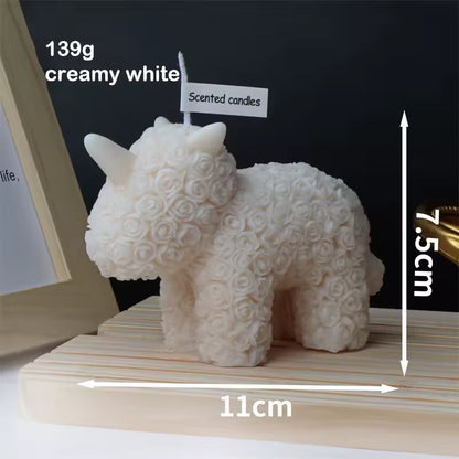 les bougies d'animaux en fleur