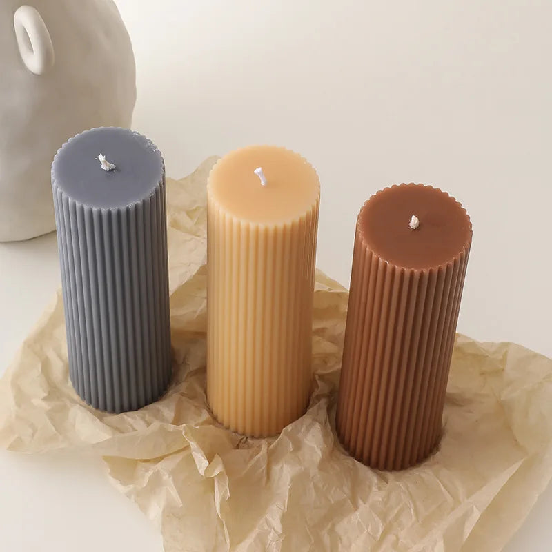 Pillar Candle Creative Handmade Soy Wax Wedding Decoration Geometric Candle Luxury Cheap Pillar Candle