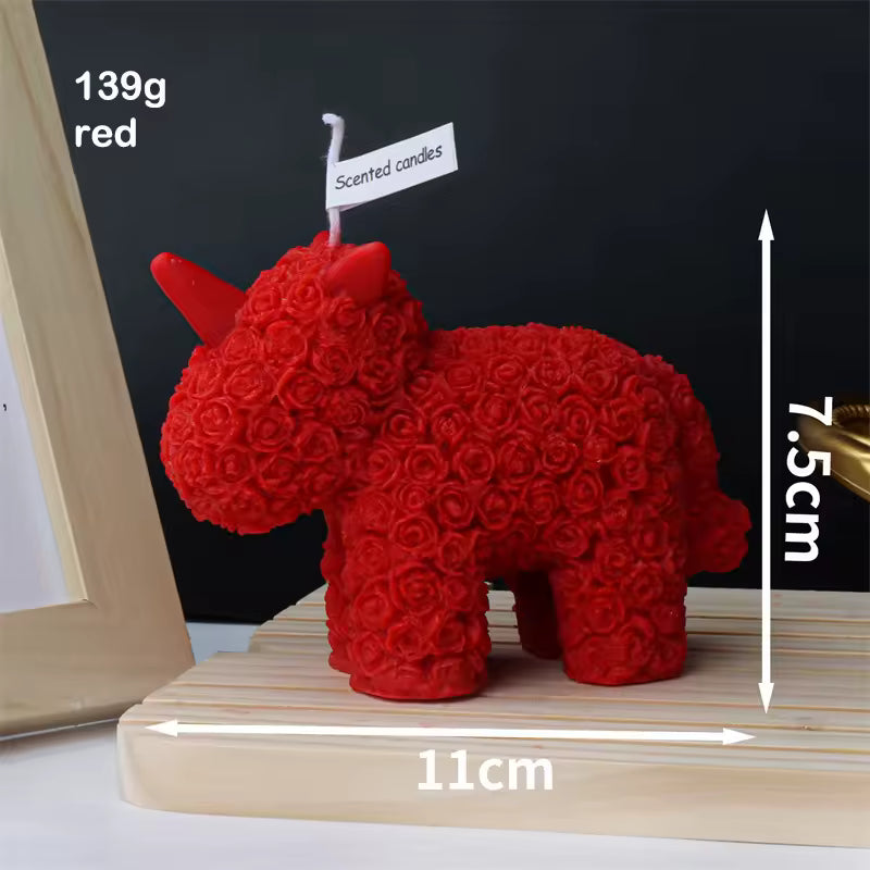 les bougies d'animaux en fleur