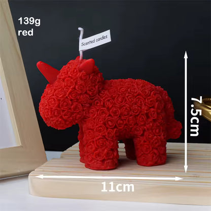 les bougies d'animaux en fleur